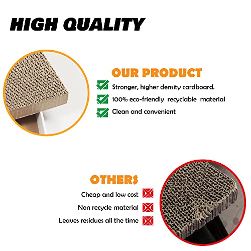 Cardboard Scratcher Pad Scratching Post: 3PCS Cat Cardboard,Cat Scratch Pad,Cat Post,Double-Sided Design for Double Life… - view 5