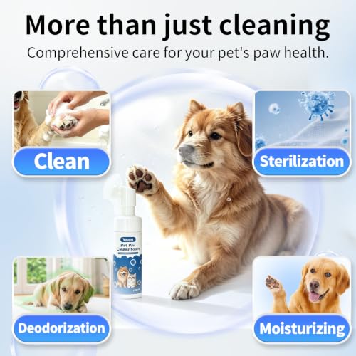 Cat & Dog Paw Cleaner, Clean Paw, No Rinse Foam Cleaner with Brush, 5 fl oz - view 4