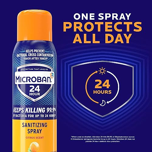Disinfectant Spray, 24 Hour Sanitizing and Antibacterial Sanitizing Spray, Citrus Scent, 2 Count (15oz Each) (Packaging May Vary) - view 4