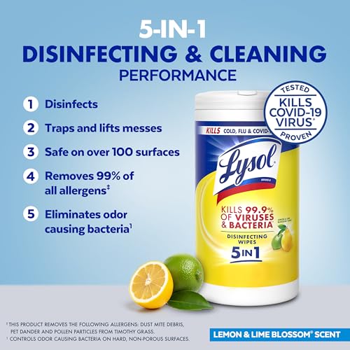 Disinfecting Wipes, Multi-Surface Cleaner, Lemon, 80 ct. (4 Pack) - view 3
