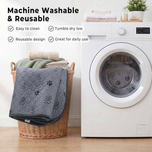 4 Pack Washable Pee Pads for Dogs, Waterproof Reusable Puppy Pads - view 4