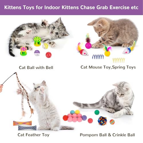 Cat Toys Set 33Pcs, Collapsible Play Tunnels for Indoor Cats - view 6