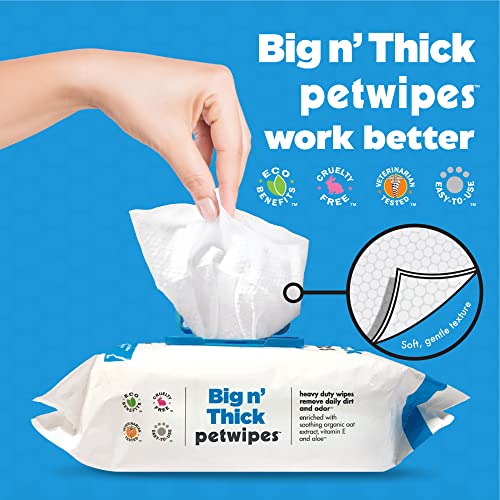 Large Pet Wipes for Dogs and Cats, 200 Count, Organic Oat Extract, Moistened with Gentle Cleaning Formula, Ideal for Home or Travel - view 4