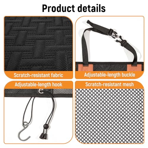 Dog Car Barrier,Car Divider Net for Dogs,Pet Barrier with Organizer - view 5