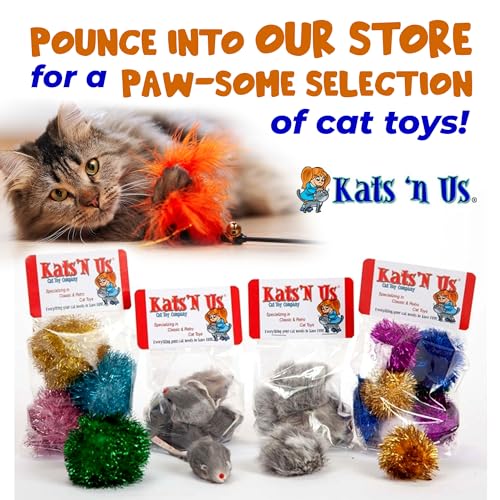 2 Inch Real Rabbit Fur Feathertail Cat Toy (2, Feathertail) - view 4