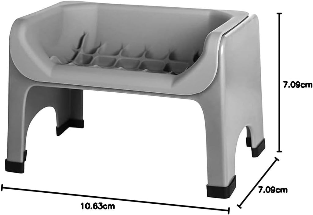 Elevated Slow Feeder Dog Bowls | Puzzle Cat Bowl with Vet Approved & Non-Toxic Silicone Minimizes Neck Strain | Slow Feeder Bowl Inset Ideal for Flat Face Pets (Grey) - view 5