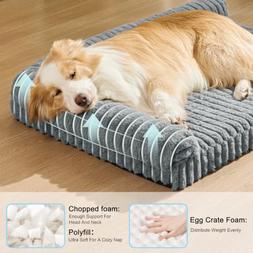 Orthopedic Medium Dog Bed Furry Pet Bed, Washable Cover 30''X20'' - view 4