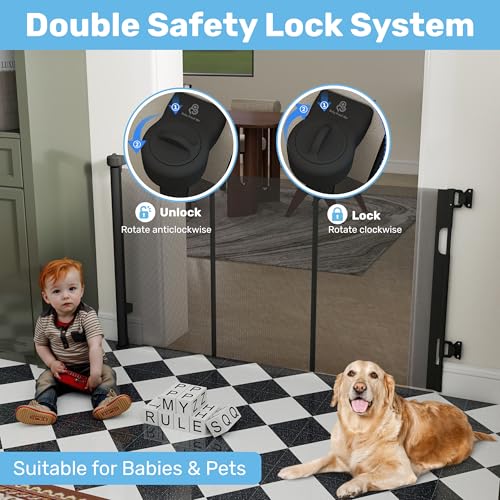 Retractable Baby Gate for Stairs & Doorways, Dog Pet Gate - view 5