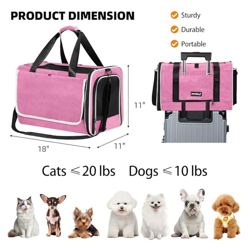 Cat Carrier for Travel, Soft-Sided, Top Loading, Privacy Curtain, to 20 lbs - view 2