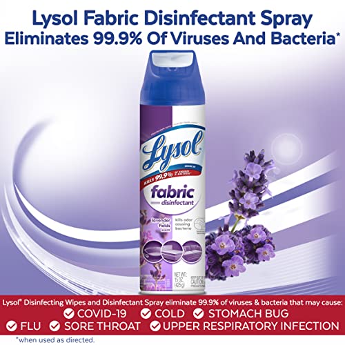 Fabric Disinfectant Spray, Sanitizing and Antibacterial Spray, for Disinfecting and Deodorizing Soft Furnishings, Lavender Fields 15 Fl. Oz - view 4