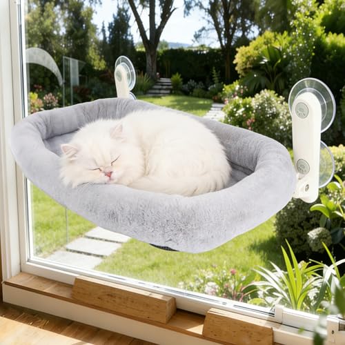 Foldable Cat Window Perch,Inside Hammock with Sturdy Metal Frame,M
