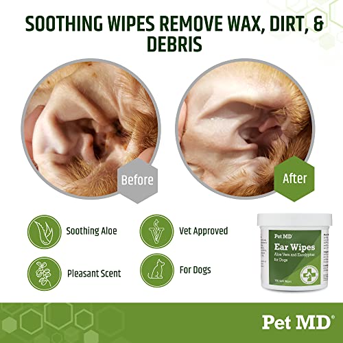 Dog Ear Cleaning Wipes with Aloe and Eucalyptus + Veterinary Tris Flush Cat & Dog Ear Cleaner - view 3