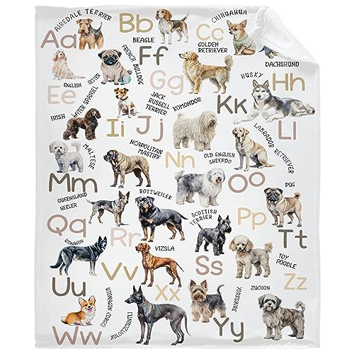 Dog Flannel Fleece Blanket Throw Couch Microfiber Soft Cozy Lightweight Luxury Bed Blanket 40"x30"for Pet