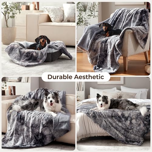Waterproof Dog Blanket for Large Dogs, Fluffy Faux Fur, 50 X 60'' - view 4