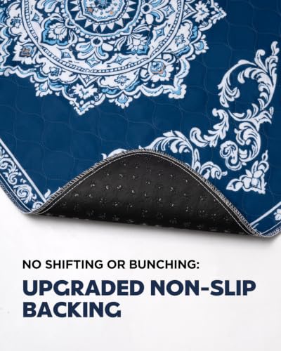 Non-Slip Washable Pee Pads for Dogs, Super Absorbent (Navy Blue, 2 Pack) - view 3