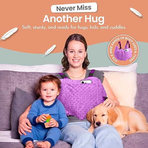 Post Mastectomy Pillow Heart - 4 Pcs Protective Set - Cozy Hand Muff & 5 Built-in Pockets - Breast Surgery Must Haves,Breast Reduction Recovery Supplies, Breast Augmentation,Post Op Essentials - view 5