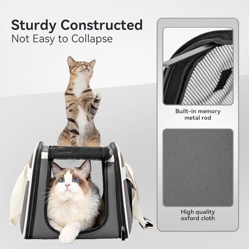 Cat Carrier with Wheels, Removable Spinner Wheels, Up to 13 lb - view 5