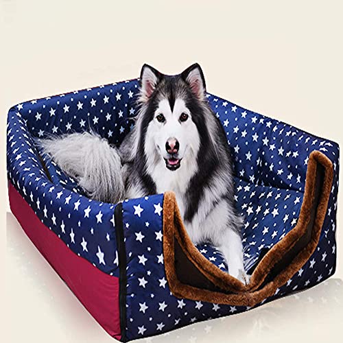 2 In 1 Portable Igloo Dog House,Removable Washable Dog Bed with Roof, Large Warm Foldable Non-Slip Cozy Dog Bed Cave,Pet Sofa Bed Sleeping Nest,Style-C,L - view 5