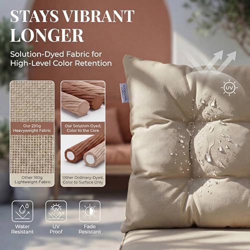 Outdoor Egg Hanging Chair with Stand, Indoor Wicker Swing Egg Chair with Stand 350lbs, Patio Swinging Hammock Chair for Outside, Egg-Shaped Chair for Balcony Bedroom Porch, Brown with Cover - view 5