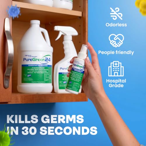 PureGreen24 Disinfectant Spray - Kills COVID-19 Norovirus RSV - 4-32oz - view 4
