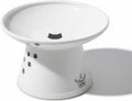 Ceramic extra-wide elevated cat food bowl