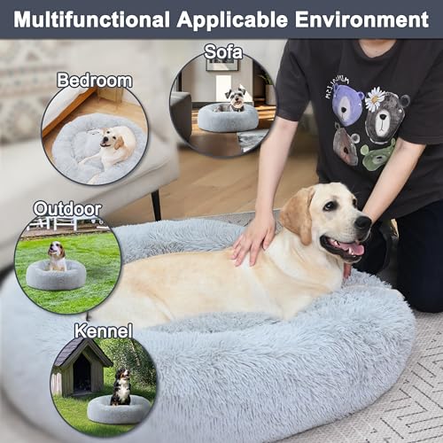 39'' Donut Dog Bed, Calming Dog Bed for Large Sized Dog - view 6