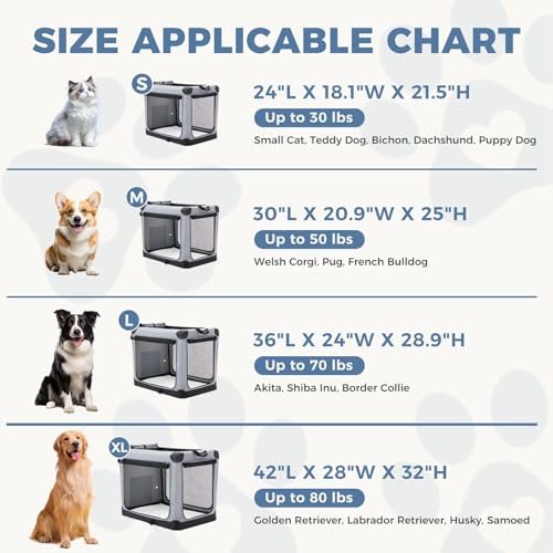 Soft Dog Crate 24 Inch, Small Foldable Outdoor Cat Carrier - view 5