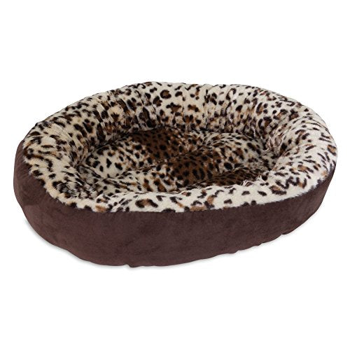 Aspen Pet Round Animal Print Pet Bed for Small Dogs and Cats 18-inch by 18-inch, Multi (26736) - view 2