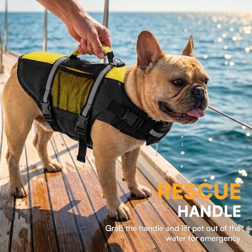 Dog Life Jacket for Large Dogs, Pet Life Vest with High Buoyancy - view 5
