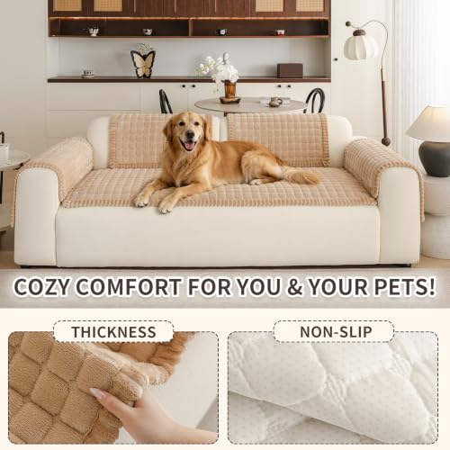 Pet Couch Covers for Sofa Washable, Fuzzy Dog Couch Cover Protector - view 5