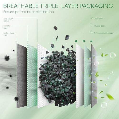 Activated Charcoal Odor Absorber, Large 4P Odor Eliminator for Strong Odor - view 4
