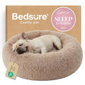 Calming Dog Bed Medium Size Dog Donut Washable Pet Bed,30ins Camel