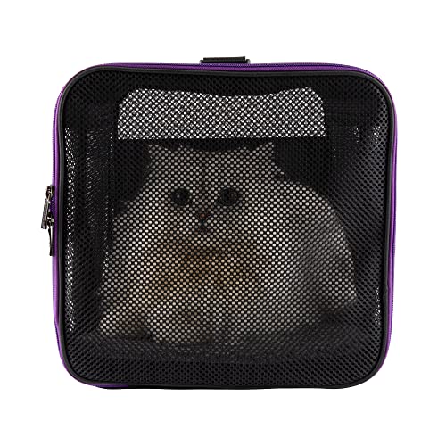 Soft Pet Carrier for Large and Medium Cats, 2 Kitties, Small Dogs. Easy to Get Cat in, Great for Cats that Don't Like Carriers (Black) - view 7