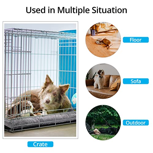 Dog Crate Pad Washable Dog Bed for Crate Medium Cozy Mat 36-Inch Gray - view 3