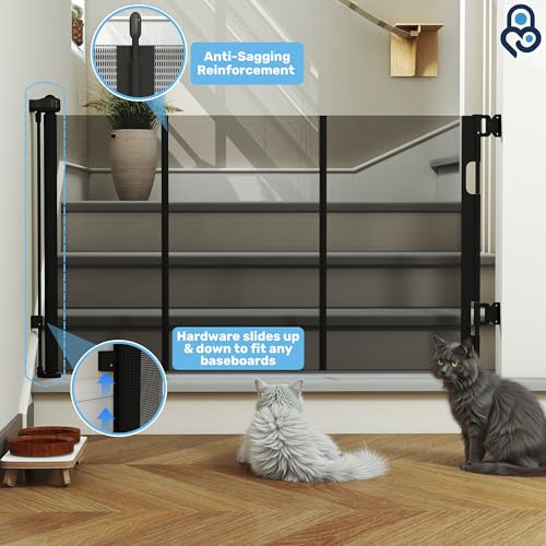 Retractable Baby Gate for Stairs & Doorways, Dog Pet Gate - view 4