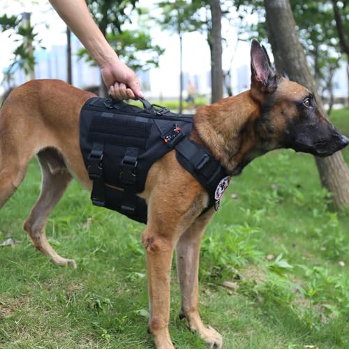 No Pull Tactical Dog Harness for Large Dogs,Adjustable Dog Vest - view 3