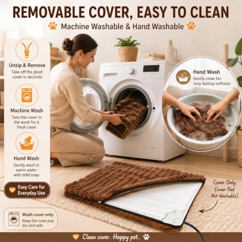 Large Dog Heating Pad 35*24in with Intelligent Time&Temperature Controller - view 4