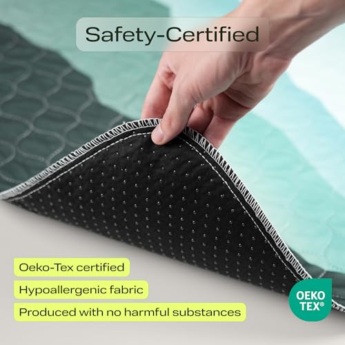 Washable Pee Pads for Dogs - Waterproof Reusable Puppy Pads No-Slip Surface - Stylish Dog Potty Training Pads Protect Against Leakage (Landscape, 1 Pack - 72" x 72") - view 5