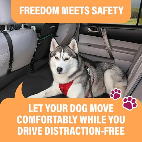 Dog Seatbelt, Adjustable Safety Dog Seat Car Harness, Dog Seat Belt for Pets - Durable Dog Seatbelts for Cars - Dog Car Seat Belt for Dogs, Dog seat Belts for Large Dogs, Medium, & Small - view 5