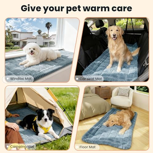 Couch Cover for Dogs Washable, Non Slip Couch Covers for 3 Cushion Sofa Pet Friendly, Fuzzy Pet Couch Cushion Covers for Dog,Thick,Soft for Sofa Protector (Blue Gray, 27.6" x 82.7"/70 x 210cm) - view 5