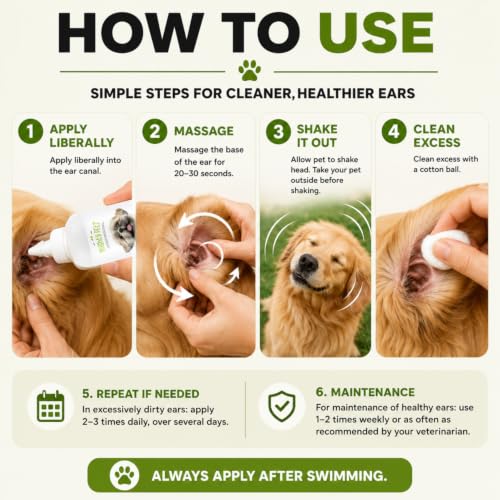 Dog Ear Cleaner – Pet Ear Wash to Support Itchy, Infection Prone Ears, Yeast and Wax. Advanced & Gentle Otic Cleaning Solution. Ear Drops for Dogs and Cats - 8 oz - view 7