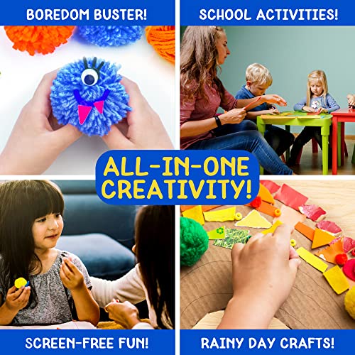 ! Ultimate Jar of Crafts, 200+ Piece Rainbow Craft Supply Bundle, Craft Supplies Starter Kit, Great Arts & Crafts Kit for Travel and On-The-Go, Perfect for Kids and Adults Ages 6+ - view 3