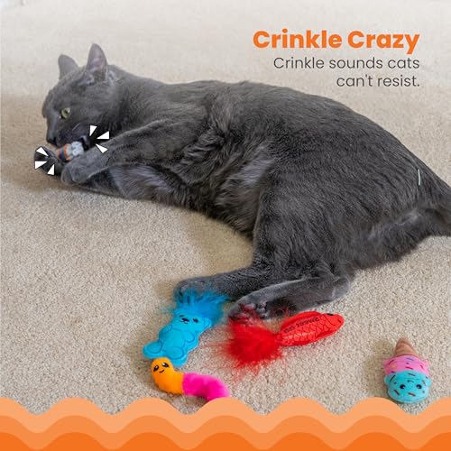 Kitty Sweet Treats Plush Catnip Cat Toys, 7.8", 6-Pack - view 3