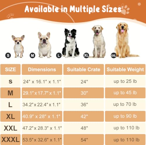 Dog Crate Pad for 30"x20" Dog Crate, Plush/Canvas Navy - view 5