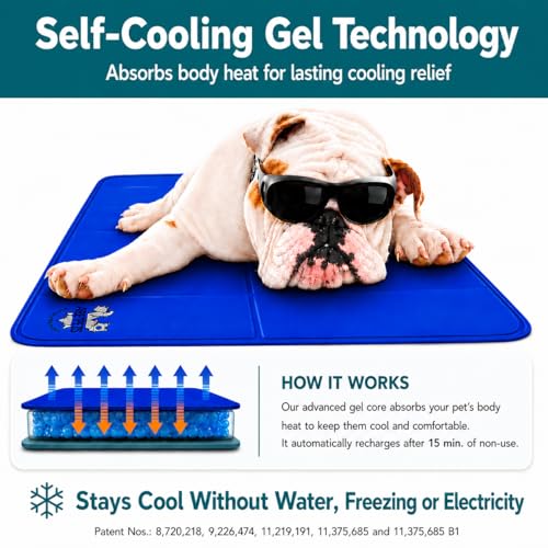 Dog Cooling Mat - Solid Gel Self-Cool Pad | Durable & Non-Toxic - view 2