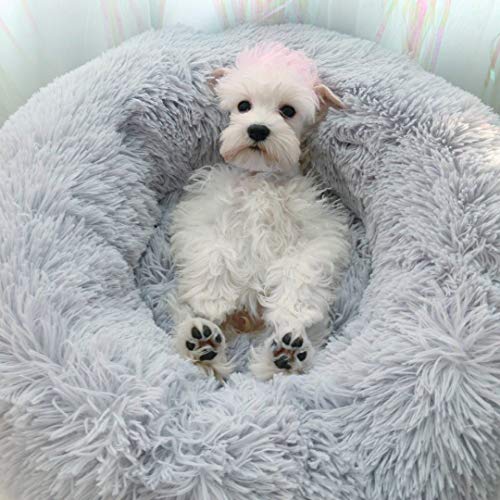Dog Bed for Small Dogs & Cats, 24 Inch Medium Fluffy Washable Donut Bed - view 2