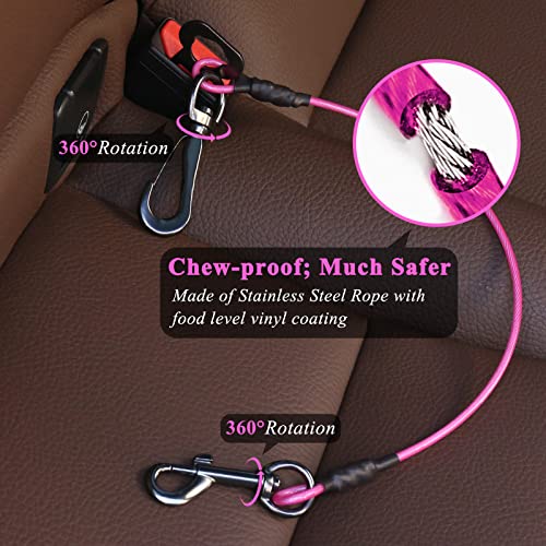 Dog Seatbelt Tuffbelt Dog Car Harness, S, Pink - view 2