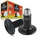 75W Ceramic Heat Emitter, Reptile Heat Bulbs, Ceramic Heat Lamp for Reptiles, Amphibian, Chicken, Dog, Cat (2-Pack)