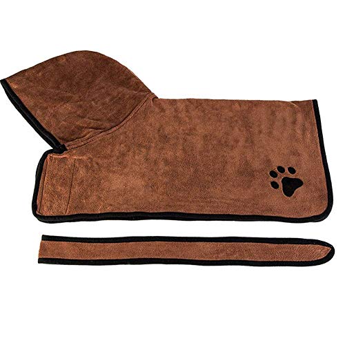 Dog Bathrobe,Soft Pet Bath Towels,Dog Blanket,Quick Drying Microfiber Bathrobe Hooded for Dog Cat Pet,Puppy Bath Towel, Absorption Bath Towels,Machine Washable - view 3