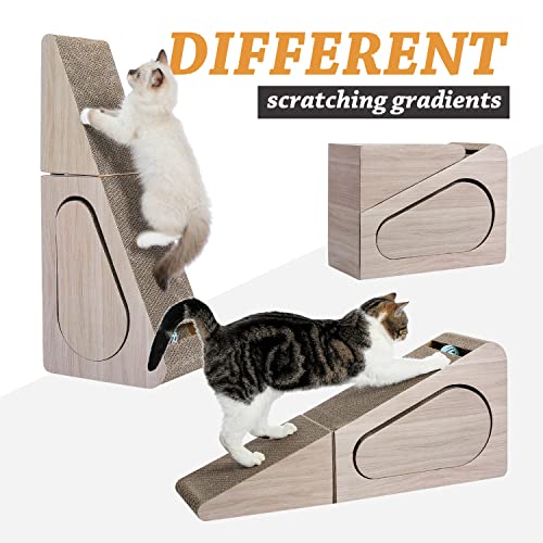 28.3" Cardboard Cat Scratcher Triangle 2 in 1 Cat Scratching Ramp - view 5
